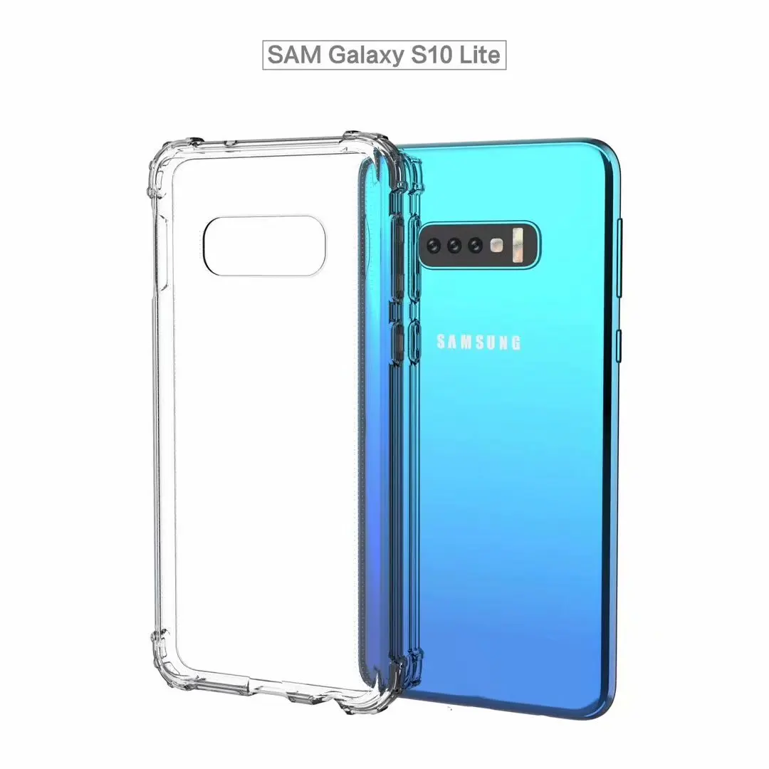 Противоударный бампер Силиконовый ТПУ чехол для Samsung S10 Plus прозрачная броня