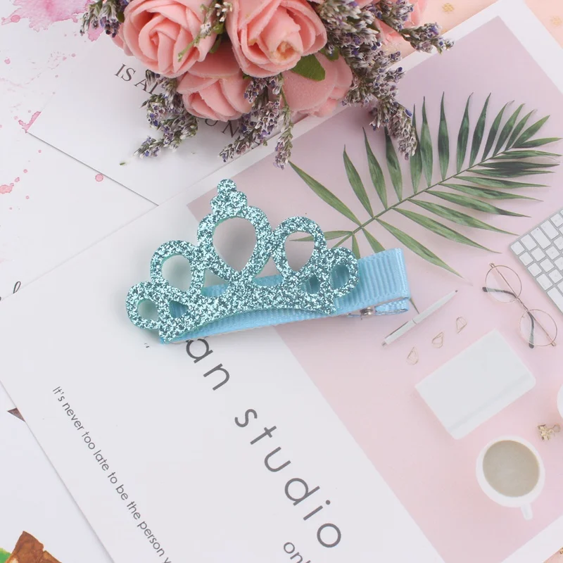 2019 new Fashion shiny crown and ribbon hairpins combination stitching girls clip Hair Accessories for kids barrettes 1pcs | Детская