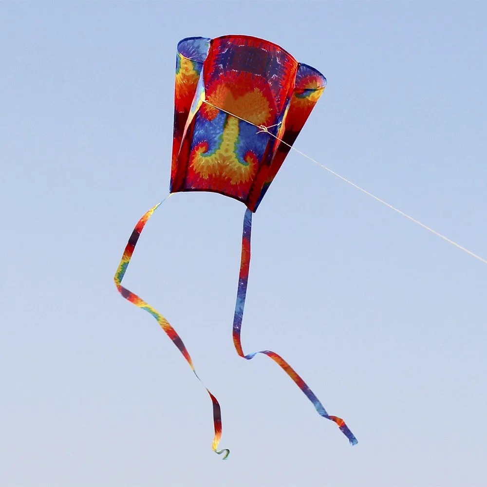 New Colorful Parafoil Kite with 200cm Tails 30m Flying Line Outdoor Soft Fly Toys for Children Girls Boys Gift Tool | Спорт и