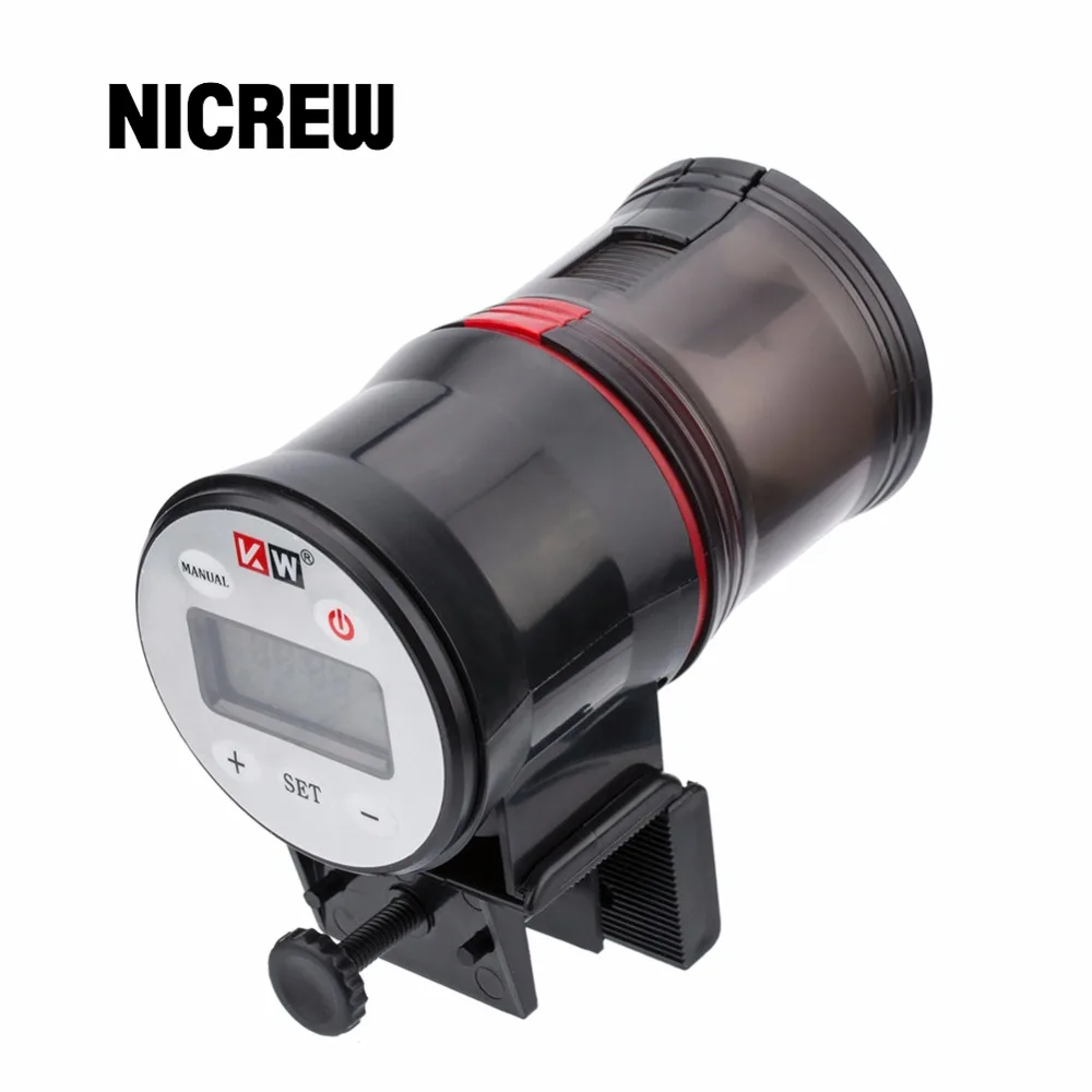 

Автоматическая кормушка Nicrew для рыб, аквариумная влагостойкая автоматическая корма с тайром, ЖК регулируемый выход для аквариума