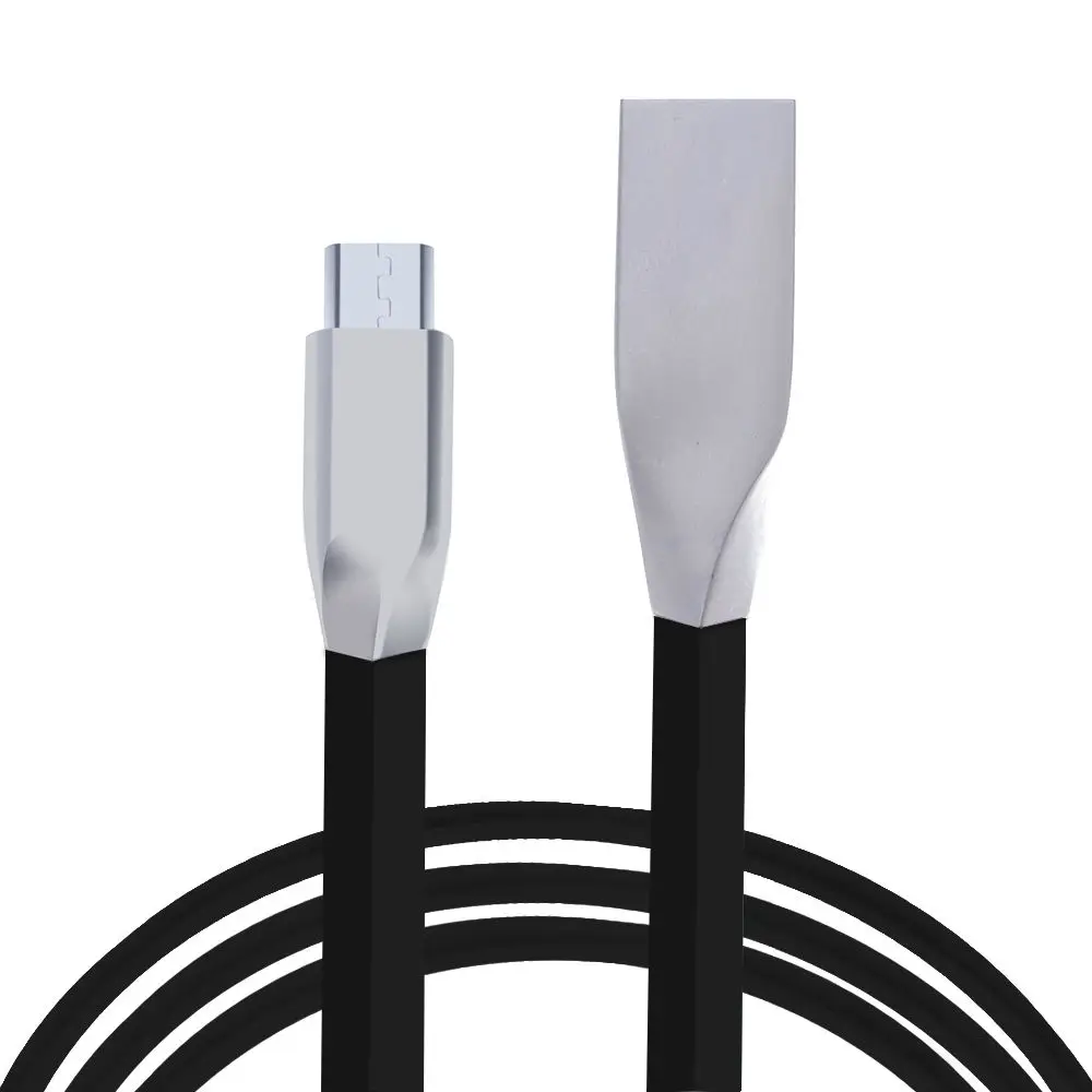 100 шт./лот Прочный TPE провода Micro USB синхронизации данных Универсальный цинковый