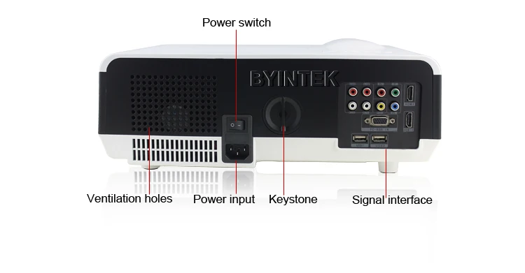 2016 Hotsale BYINTEK Новый Домашний Кинотеатр HD 1080 P Видео HDMI USB LCD LED Проектор FUll Proyector Projetor |