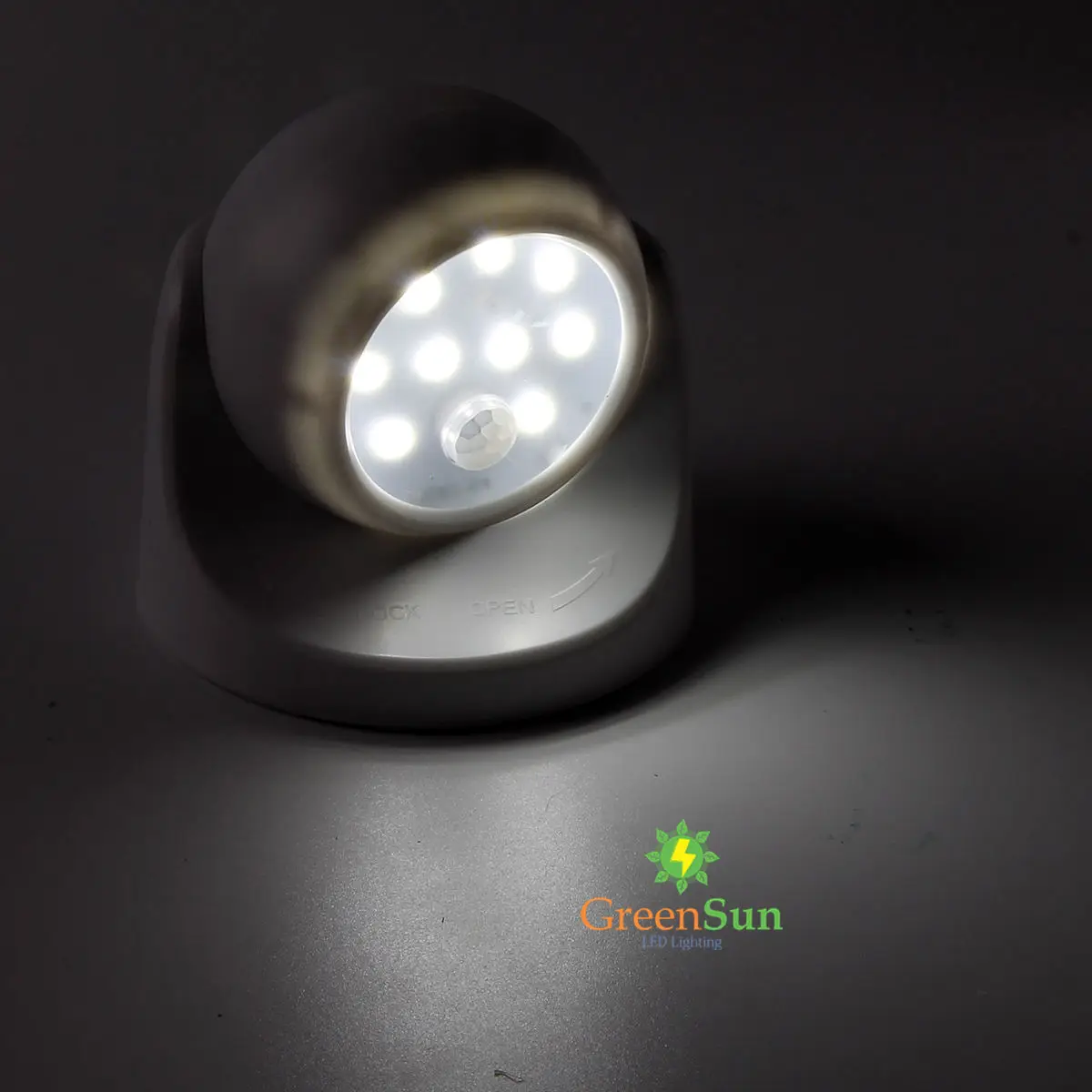 9 светодиодный Ночной светильник с датчиком движения вращение на 360 градусов