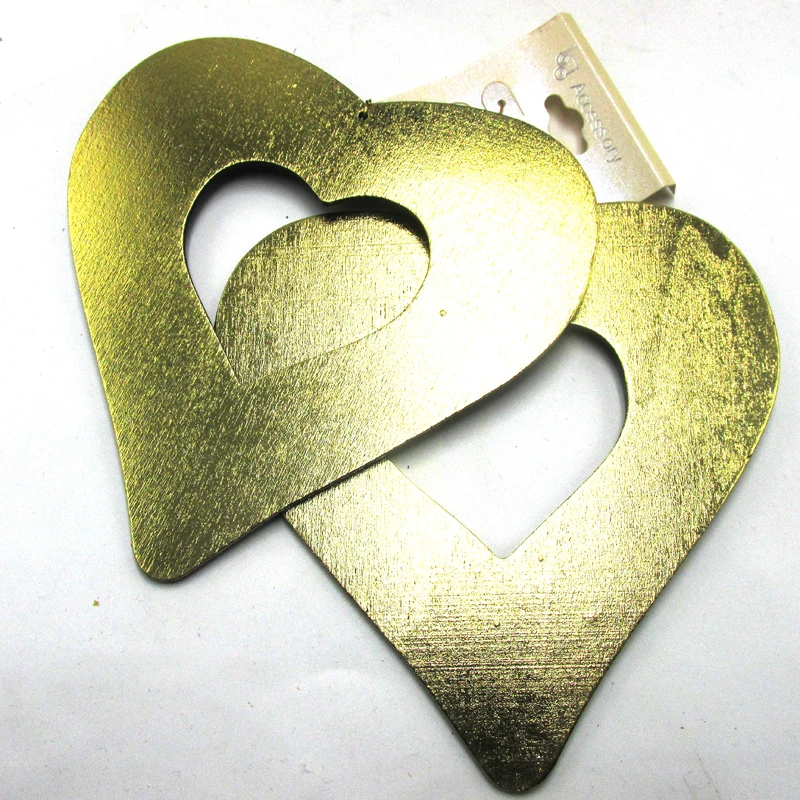 Новейшие 4 дюймовые Висячие деревянные серьги в форме сердца могут смешивать 2