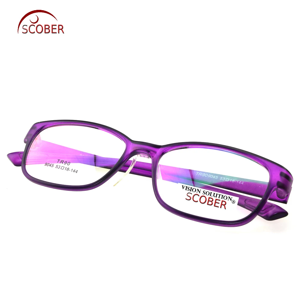 

2019 Glasses = Scober Tr90 Ultralight Lady Frame Spectacle Custom Made Prescription Lens Myopia Reading Glasses Photochromic