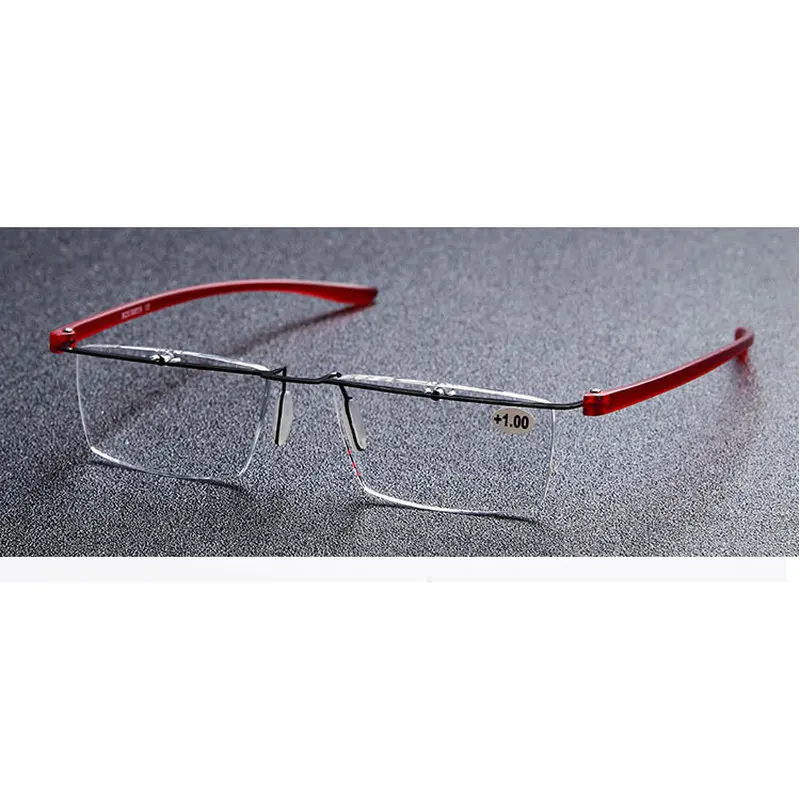 Новинка 2018 очки для чтения мужские сверхлегкие Рецептурные без оправы модные с