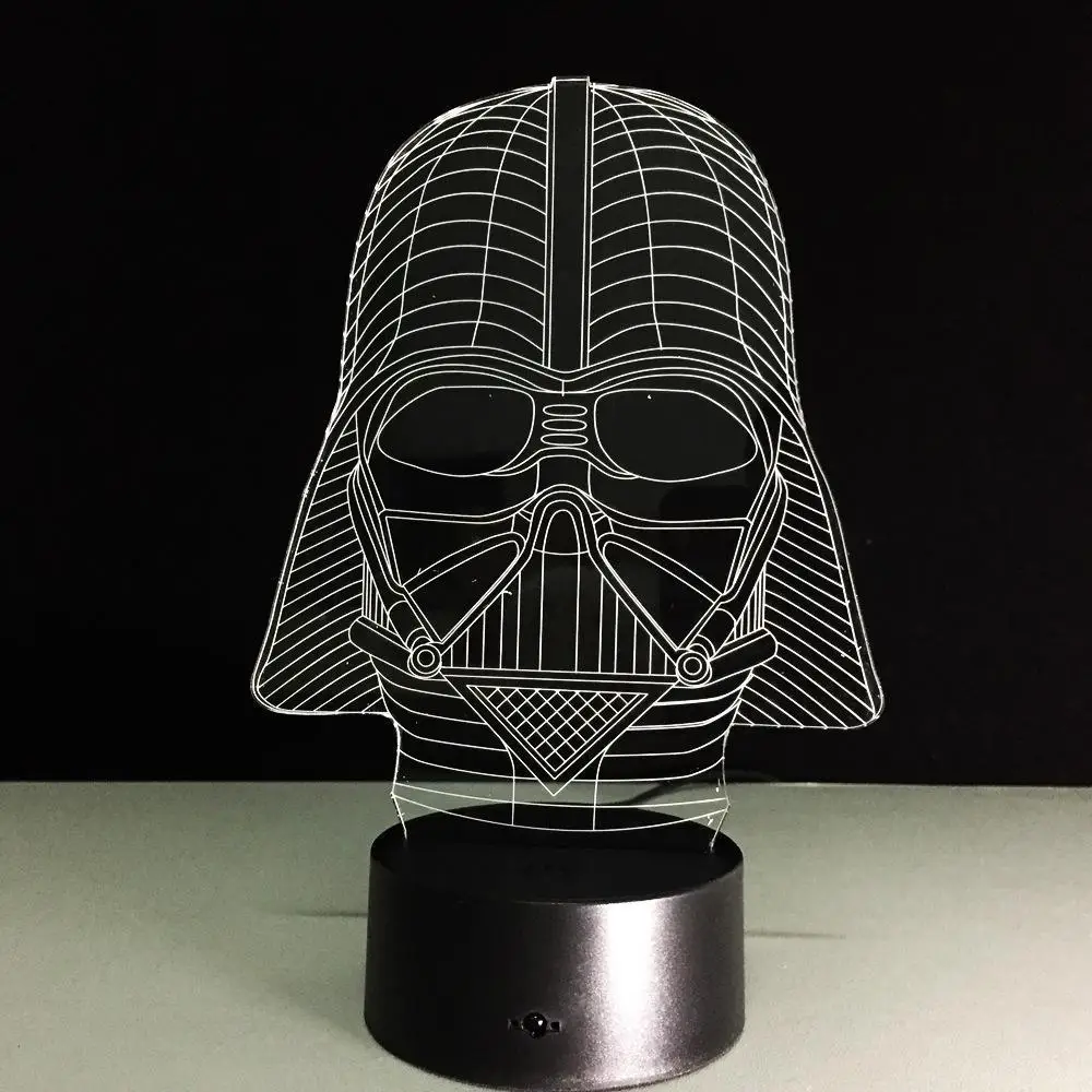 Ночь Звездные войны Дарт Вейдер 3d иллюзия лампы освещения ночные огни|Ночники| |