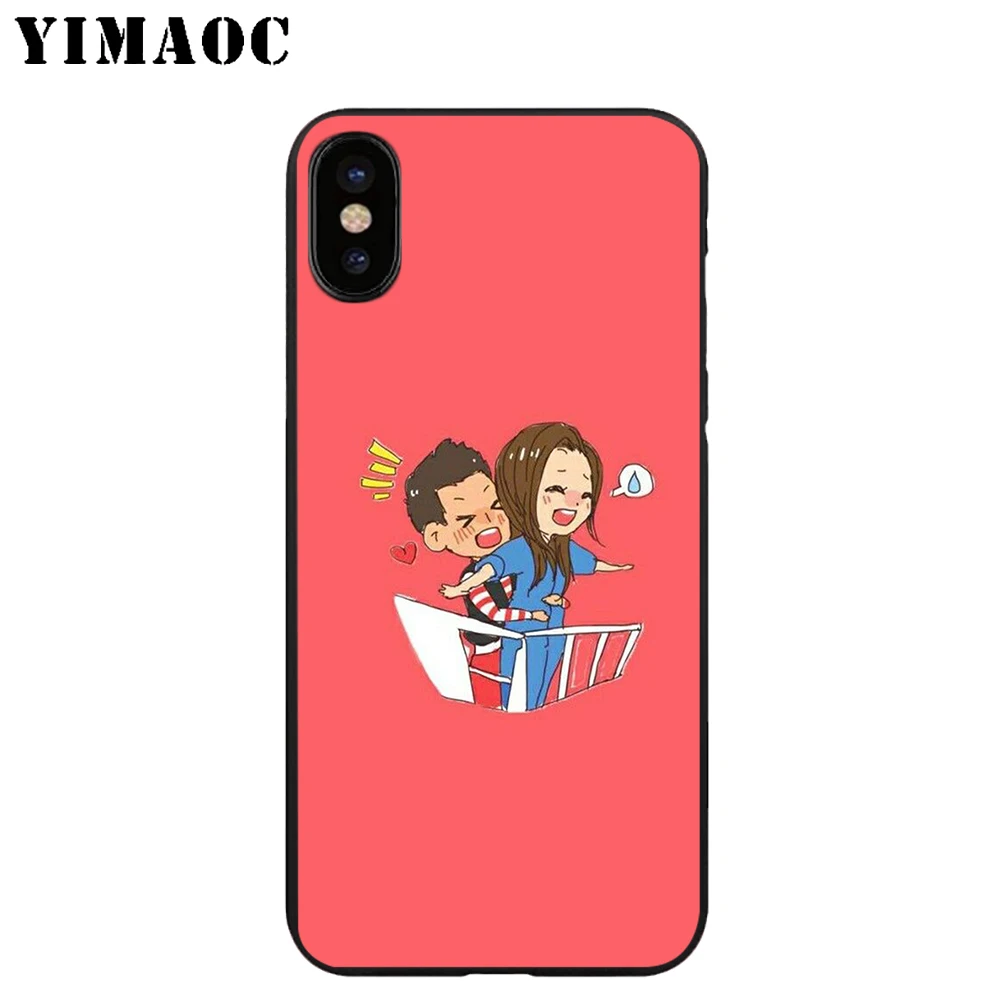 YIMAOC милый чехол с пандой из мягкого ТПУ черного силикона для IPhone X или 10 8 7 6 6S Plus 5 5S