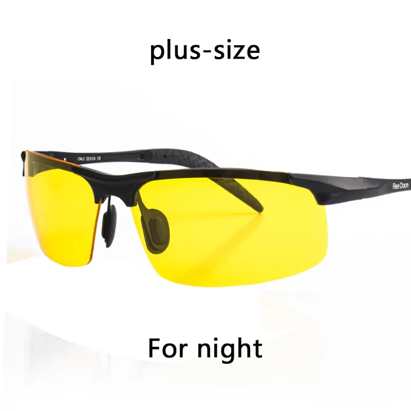 Black and yellow BIG Очки дневного ночного видения, поляризованные солнцезащитные очки для вождения, мужские очки для вождения автомобиля, Антибликовая оправа из сплава, очки для ночного видения - Цвет линз: Black and yellow BIG
