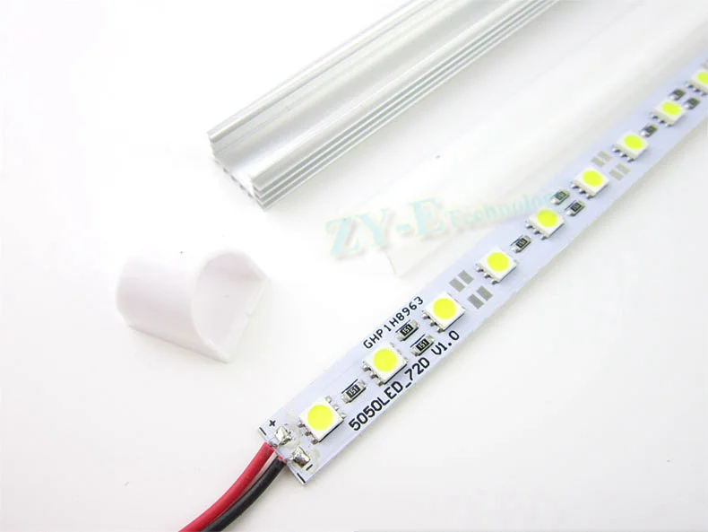 

100pcs SMD 5050 led pcb counter Rigid strip LED Bar strip ceiling strips100CM DC12V 72leds LED Hard LED Bar light bright by DHL