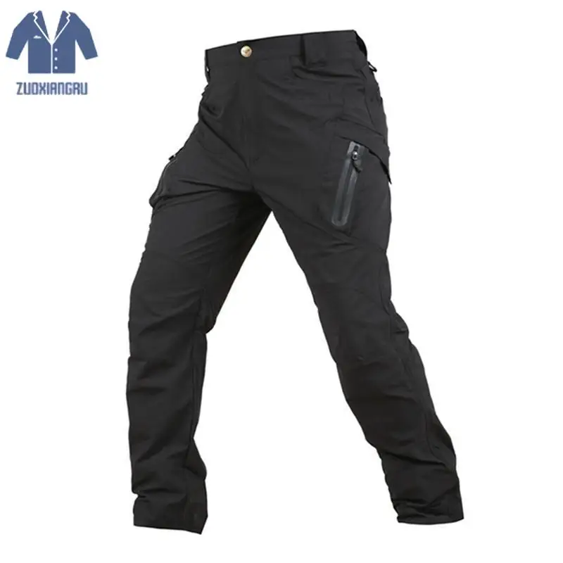 Tactical Cargo Pants Men Combat Swat Camo Army Military Cotton Many Pockets Stretch Flexible Man Casual Trousers | Мужская одежда
