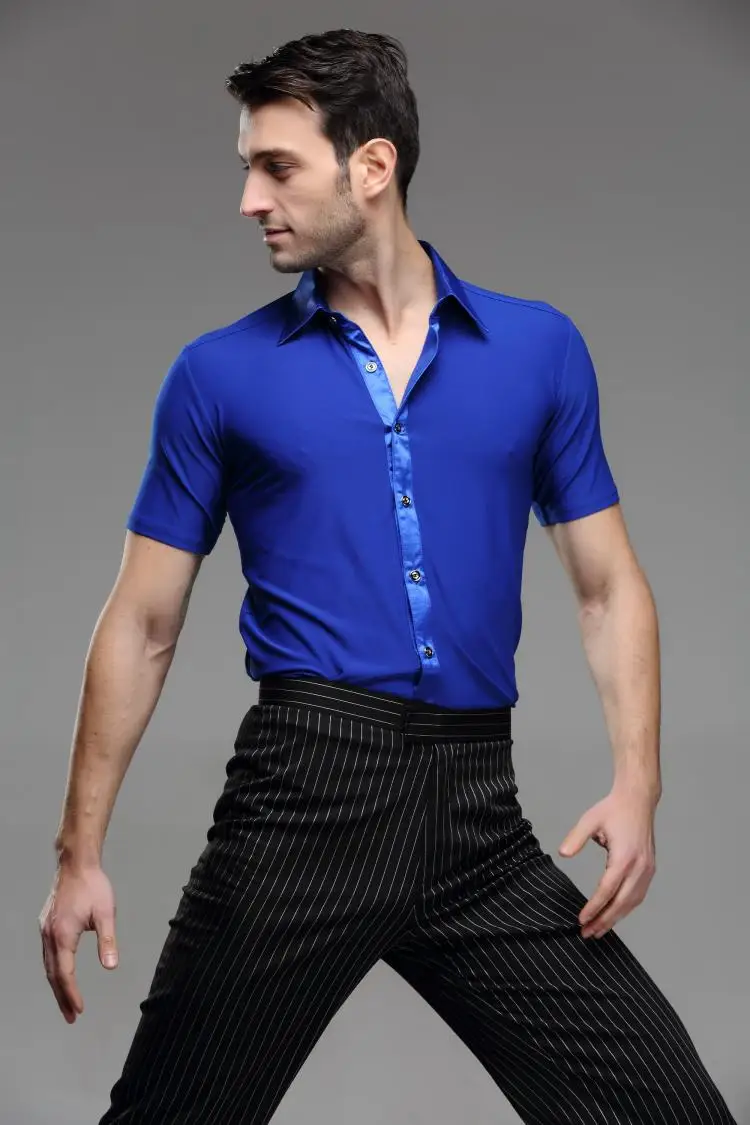 Рубашка для мальчиков с коротким рукавом бальных танцев сальсы Танго самбы