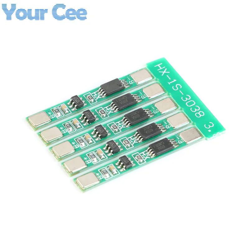 10 шт. 1S 3 7 В 2 а li ion BMS PCM 18650 плата защиты аккумулятора PCB для литий ионный