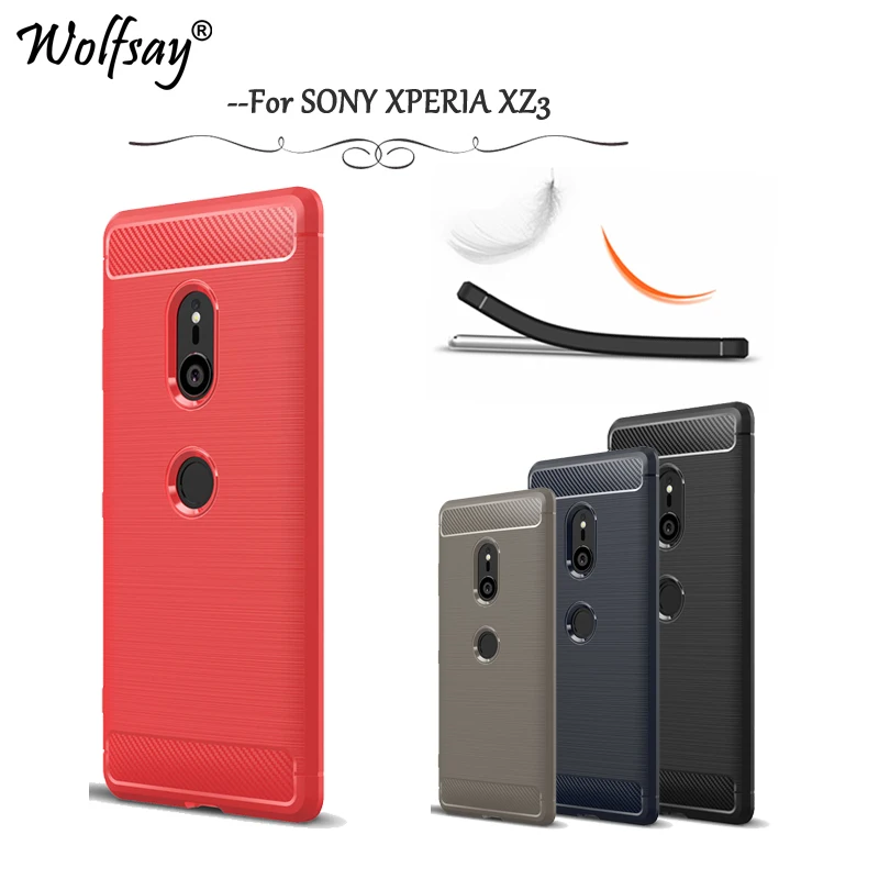 Чехол для Sony Xperia XZ3 силиконовый роскошный армированный резиновый чехол телефона