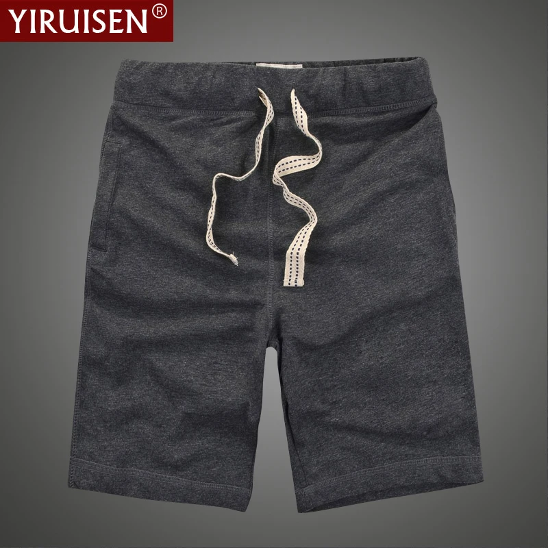 Шорты YIRUISEN мужские с кулиской Брендовые повседневные короткие штаны из 100% хлопка