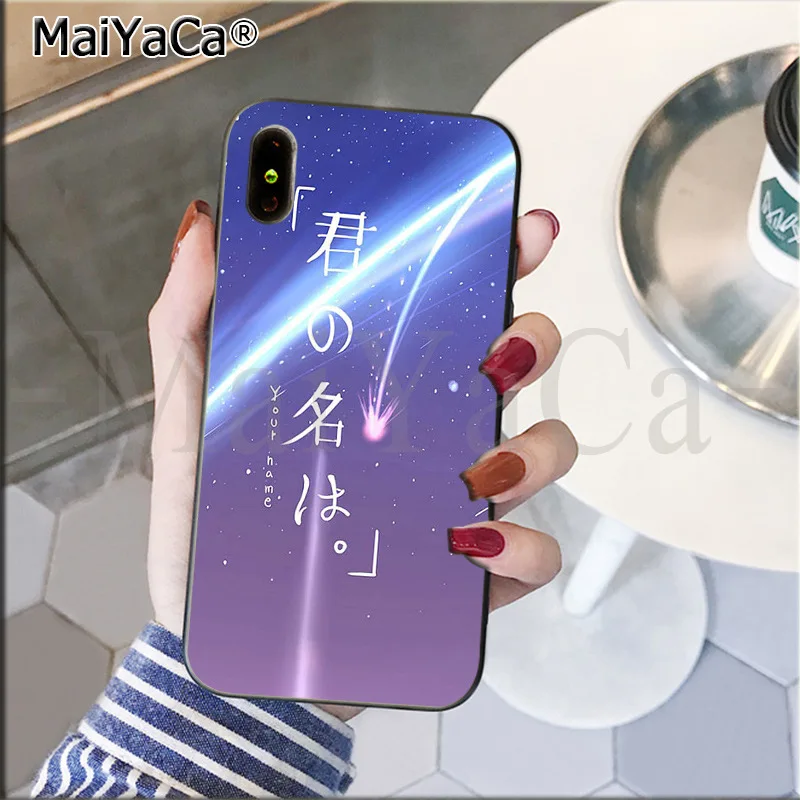 2 Maiyaca, японское аниме ваше имя Kimi no Na wa красочный умный чехол для телефона для iPhone 8 7 6 6S Plus 5 5S SE XR X XS MAX - Цвет: 2