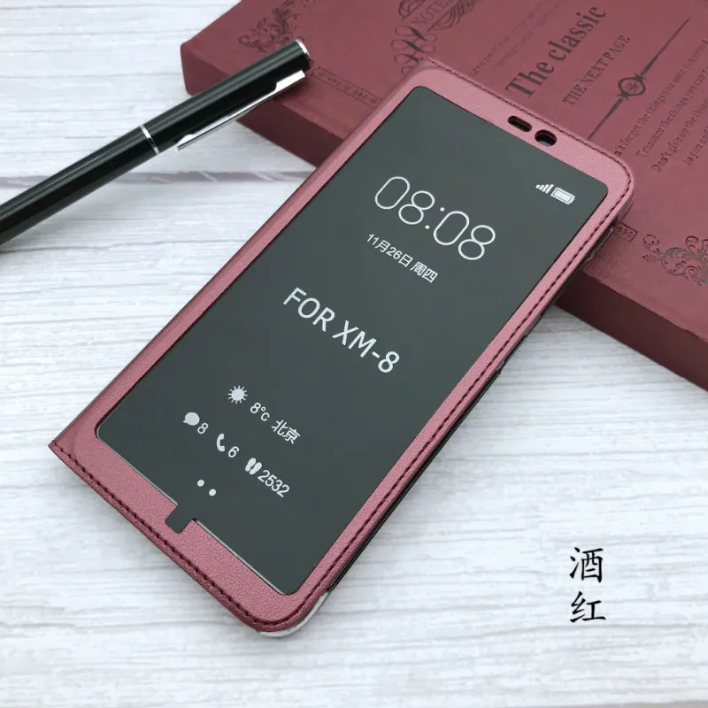Флип-чехол с полным окошком обзора для Xiaomi Redmi Note 5 Pro, чехол, чехол, деловая кожаная сумка для телефона для Xiaomi Redmi 5 5 Plus Note 5A
