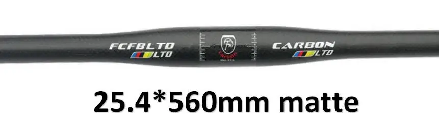 matte FCFB матовый mtb Руль Горный велосипед, велосипедное углеродное Руль 25,4*380- 720 мм плоский или подъем бар Велоспорт Запчасти - Цвет: matte