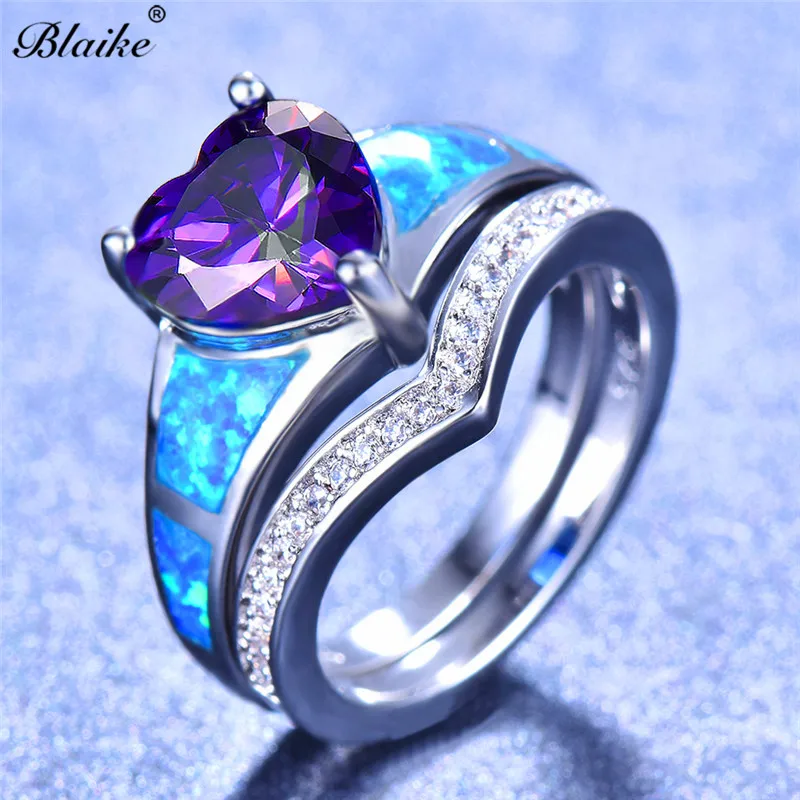 Blaike сердца зеленый/фиолетовый/красный/синий циркон со стандартным цветом для