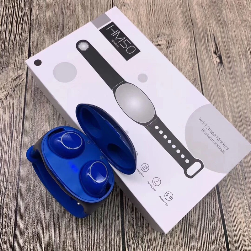 HM50 TWS беспроводные Bluetooth наушники 2 в 1 часы Хранение зарядных устройств