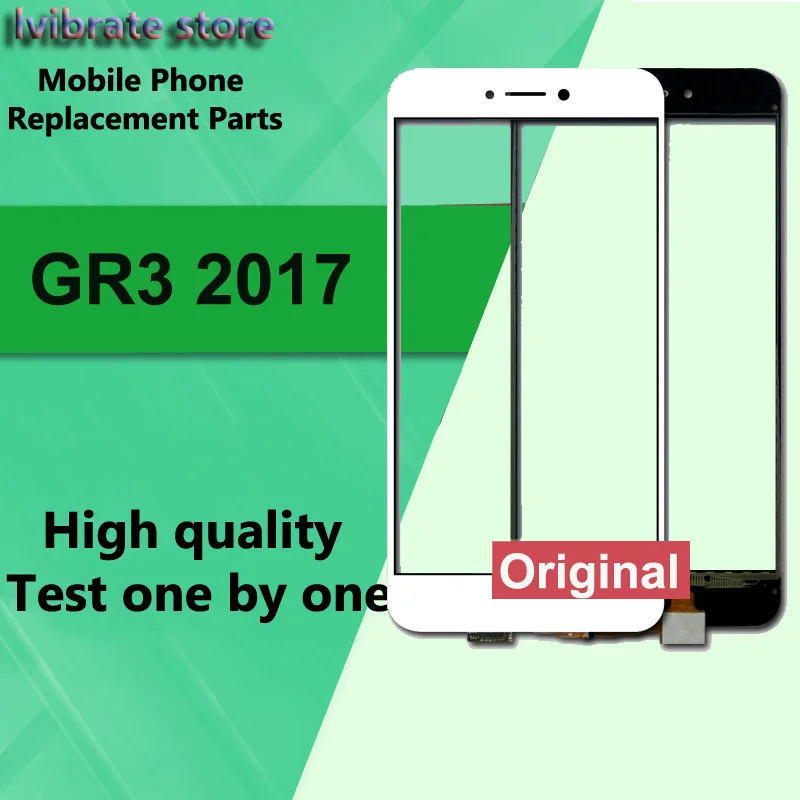 Для Huawei GR3 2017 LCD Передний сенсорный экран дигитайзер Внешний стеклянный объектив