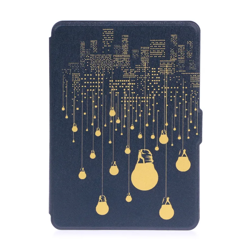 Light Bulb Искусственная кожа Защитная крышка чехол Подставка для планшета для Amazon Kindle Paperwhite 1/2/3 e-Книжные Обложки хорошее качество - Цвет: Light Bulb