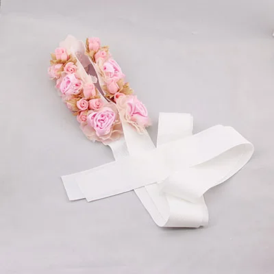 long belt pink Модный детский белый свадебный пояс с розами для девочек, пояс для девочек, пояс для невесты, платье принцессы, украшение для женщин - Цвет: long belt pink