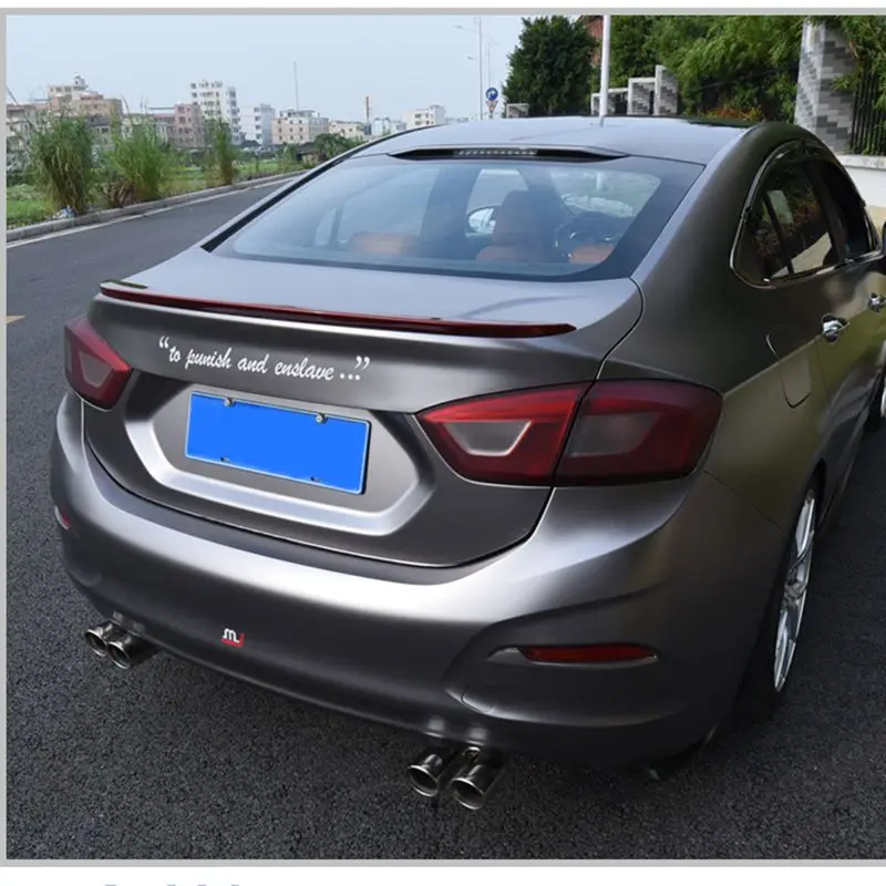 MONTFORD для Chevrolet Cruze 2017 ABS Пластиковый материал Неокрашенный задний Багажник крыло