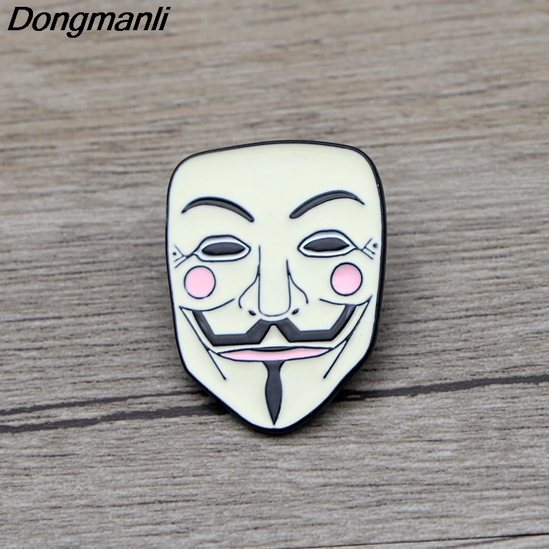 L3562 V для Vendetta Mask Horror булавки эмалированные булавки и броши для женщин и мужчин нагрудные булавки рюкзак сумки значки детские подарки ювелирные изделия