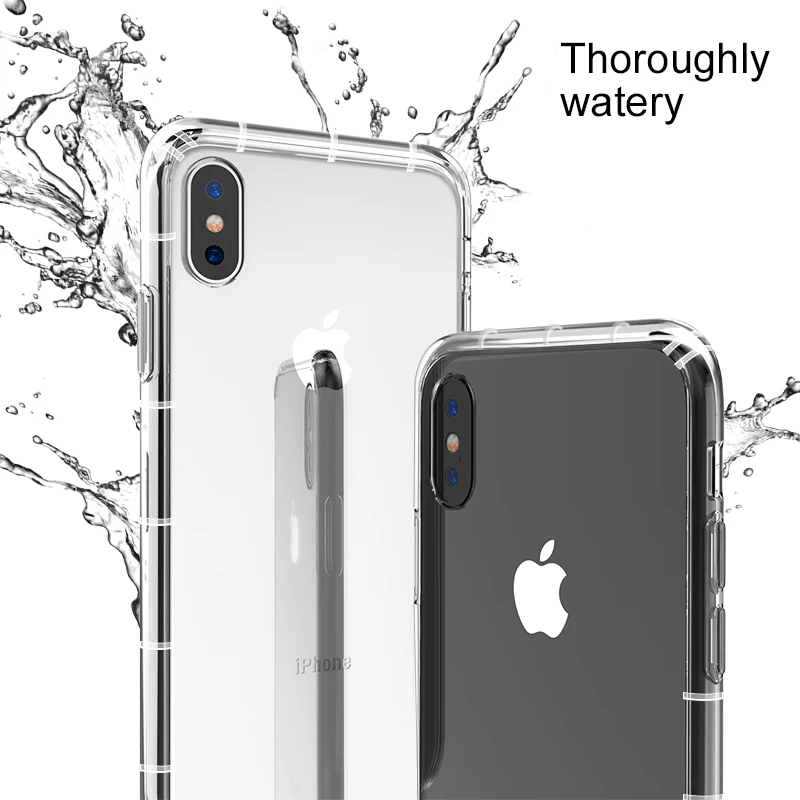 VVKing прозрачный противоударный чехол для телефона iPhone X XS MAX XR силиконовый мягкий