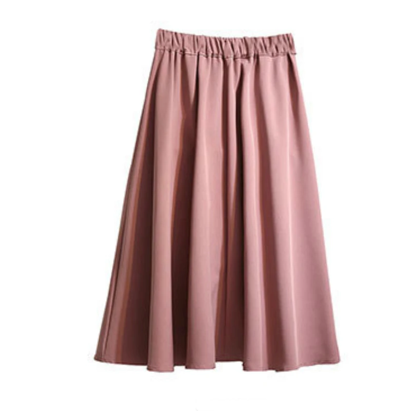 Летние однотонные шифоновые юбки с высокой талией и бантом плиссированные