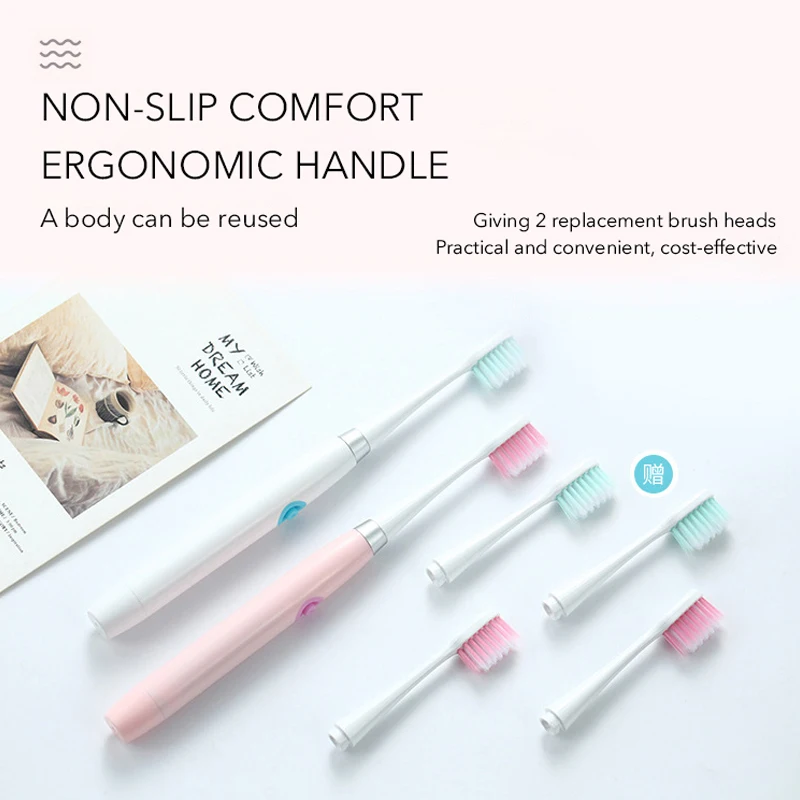 Силиконовая зубная щетка Sonic электрическая Водонепроницаемая 3 полностью