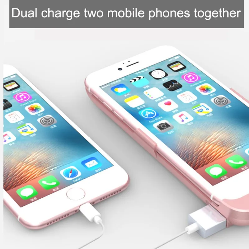 Чехол для аккумулятора iPhone 7 8 6 6s 6000 мАч чехол портативного зарядного устройства