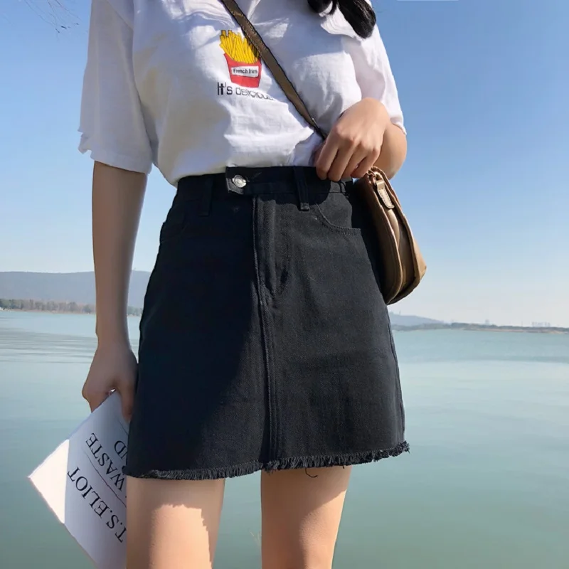 KITTY принтом персонажа Багз Банни и двор с высокой талией юбки трапециевидной