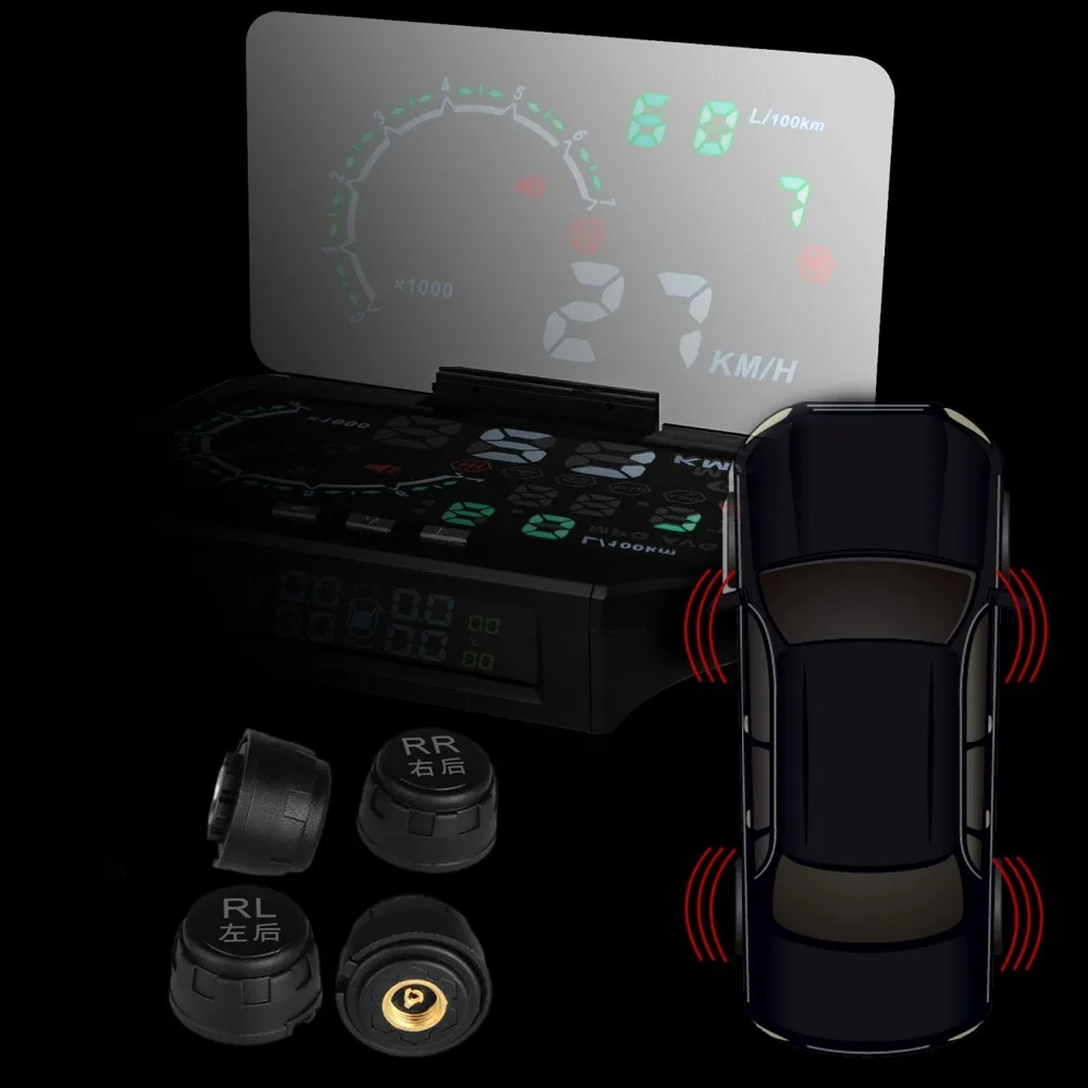 AUTOOL X360 автомобильный TPMS HUD Дисплей датчик контроля давления в шинах термометр OBD2