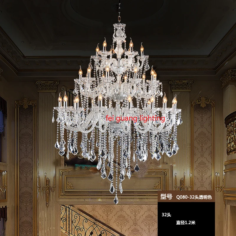 Большие хрустальные люстры современное освещение для столовой роскошное