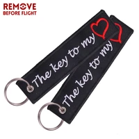 the key to my heart key ring chain bijoux keychain for cars gifts key tag embroidery motorcycles fashion keychain 20 pcslot