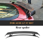 Задний спойлер для багажника, спойлер из углеродного волокна для Audi A7 S7 RS7 Sedan Only 08-11 black FRP