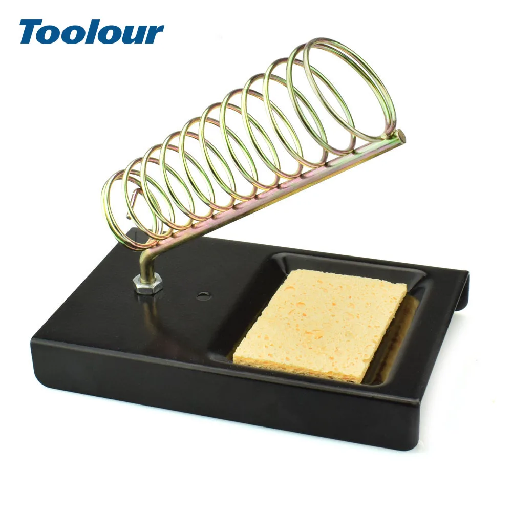 

Toolour Soldering Iron Bracket Stand Holder Metal Base Support Station Soldering Iron Frame with Sponge Welding Repair Hand Tool