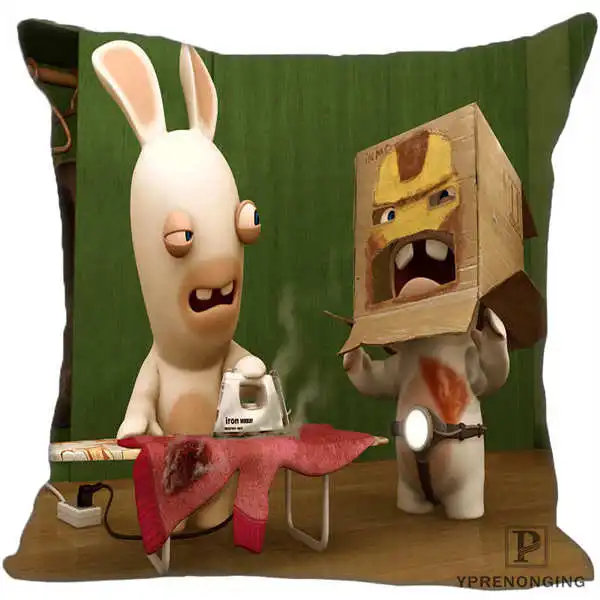 Square Pillowcases Наволочка Rabbids Go Home квадратная на молнии наволочка(одна сторона) 180522-17-35 - Цвет: Square Pillowcases