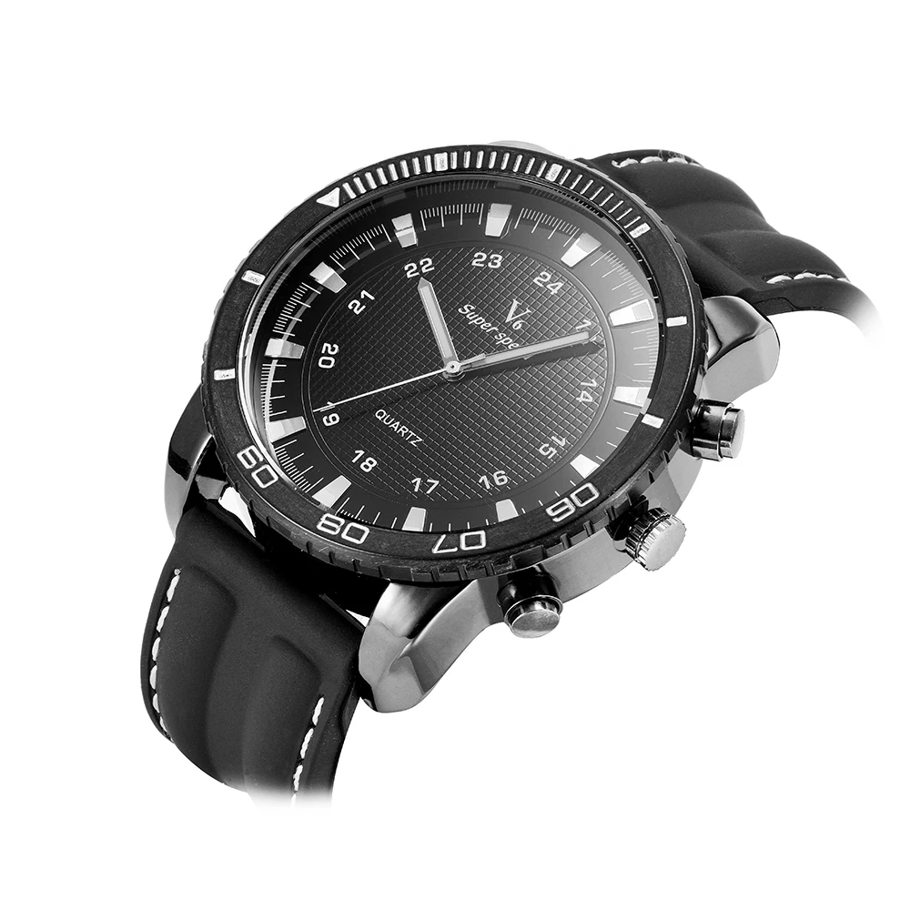 V6 Men's Sport Quartz Watch Mens Watches Top Brand Luxury Military Wrist Men Silicone Clock relogio masculino reloj | Наручные часы