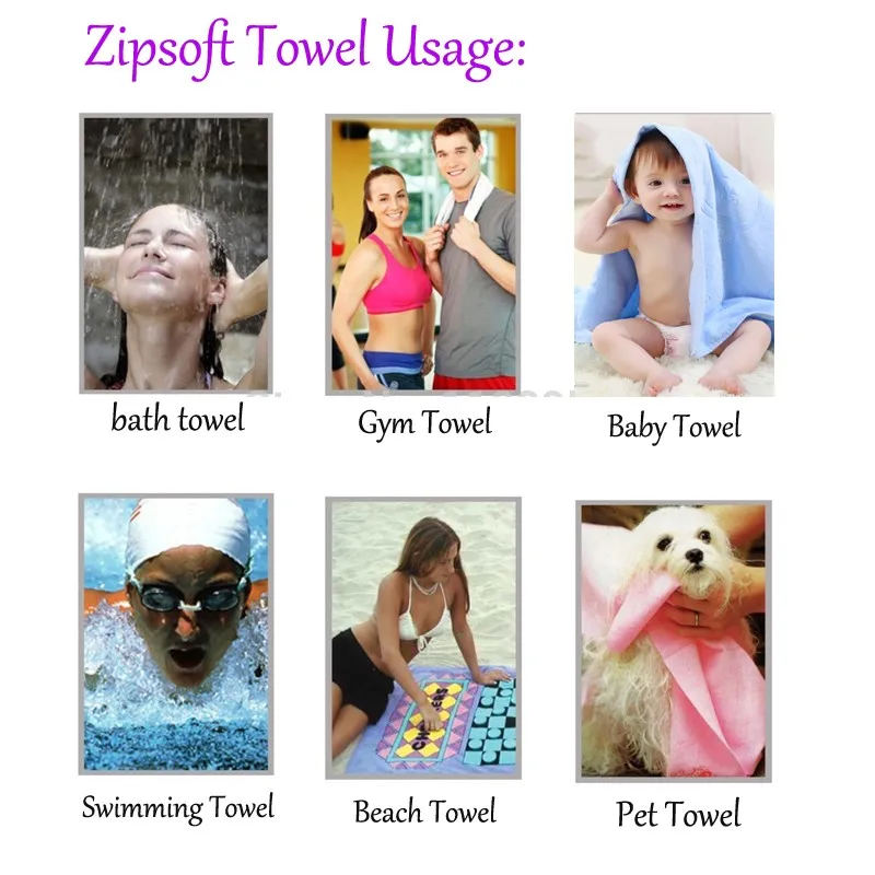 2 шт. Zipsoft пляжные полотенца из микрофибры быстросохнущие ультра компактные для кемпинга альпинизма Путешествия Спорт Тренажерный зал Пилатес Велоспорт Пешие прогулки Йога