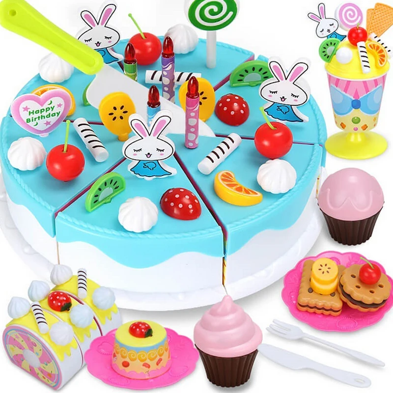 12 видов новых Кухня игрушки ролевые игры резка торт ко дню рождения Еда