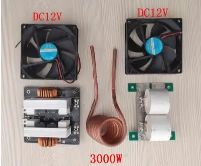 3kw without PWR 3000 ватт Индукционная высокочастотная машина закалки плавления основной платы медной трубки нагрева электромагнитного нагрева DC30-48V - Цвет: 3kw without PWR
