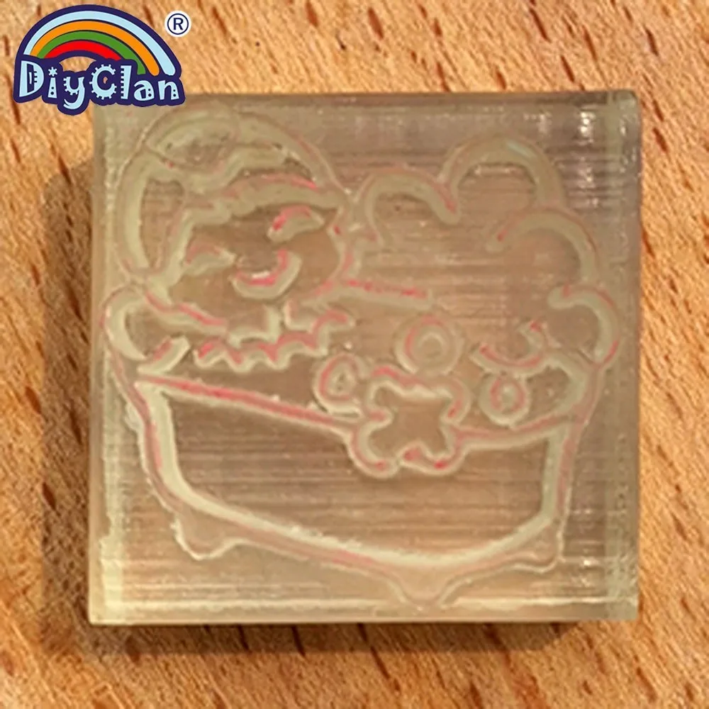 Детское акриловое прозрачное мыло для ванной ручная работа Z0032XZ|soap seal|soap stampstamp