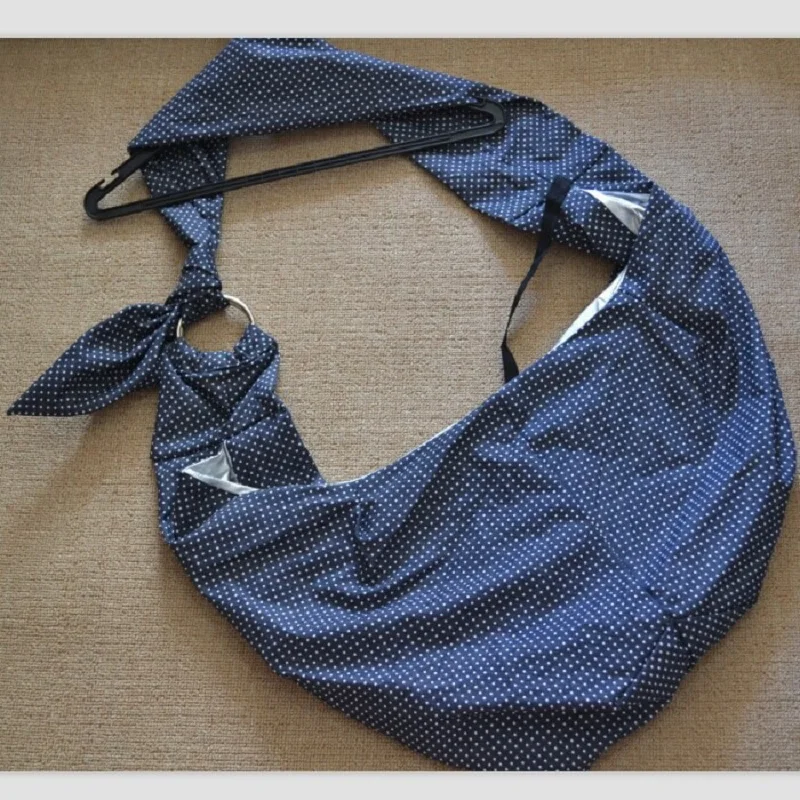 Сумка-переноска для собак двойная ткань дышащая портативная маленькая в горошек