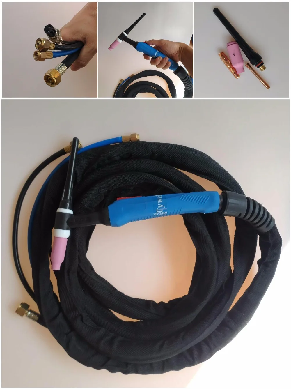 Высокое качество WP18 W350 TIG пистолет с водяным охлаждением аргон Tig сварочный фонарь es WP18 WP-18 4 м кабель Tig фонарь