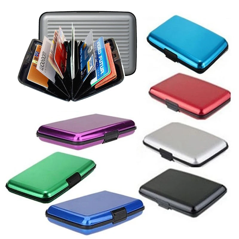 Waterproof Antimagnetic Business ID Credit Card Metal Pocket Mini Case Aluminum Cards Holder Wallet | Багаж и сумки