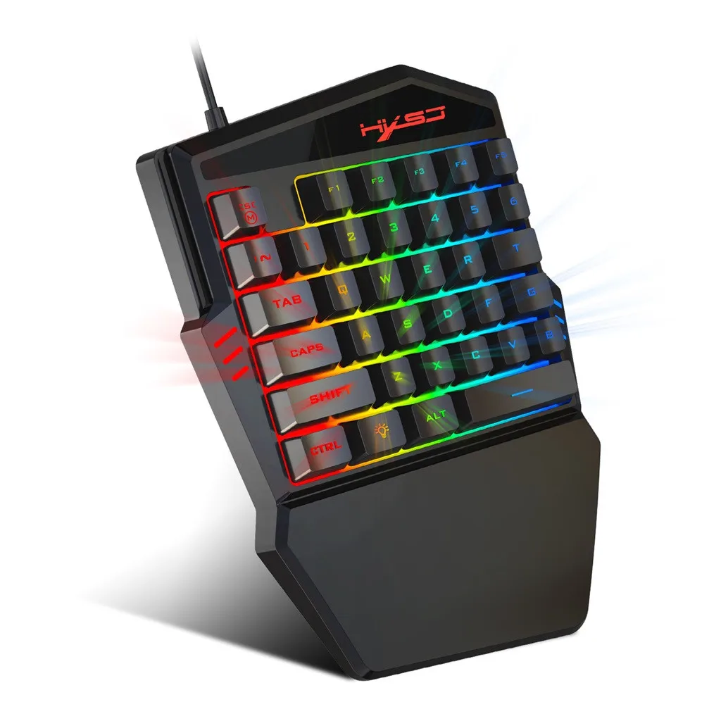 VOBERRY применим к HXSJ V100 эргономичная многоцветная подсветка Одноручная игровая