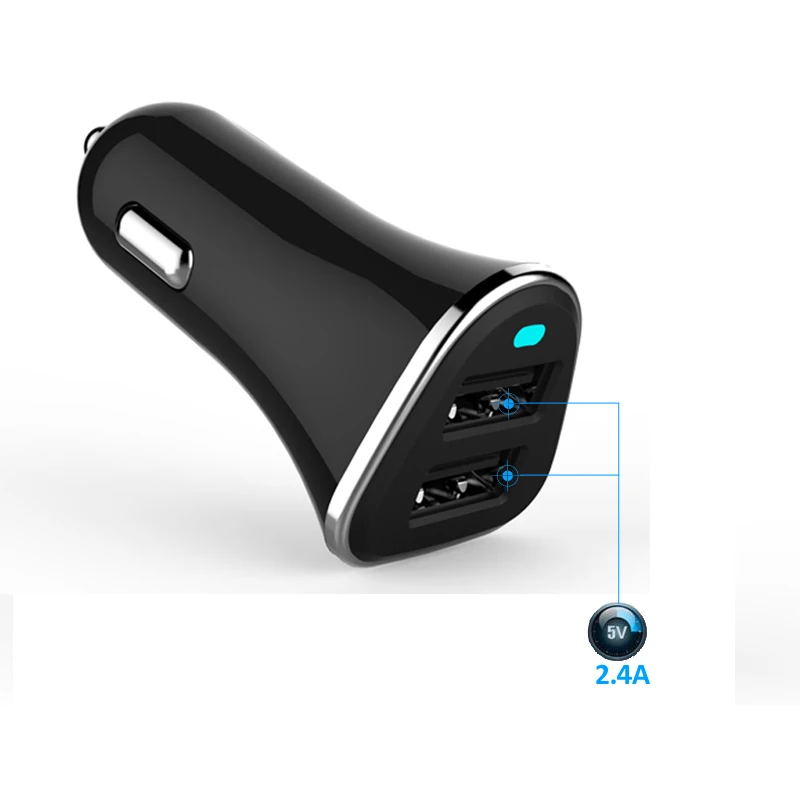 INGMAYA автомобильное зарядное устройство с двумя портами USB 2.4A 12 Вт быстрой зарядки